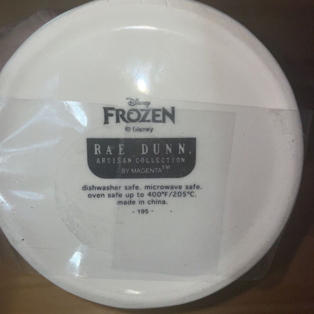 Rae Dunn Ceramic 5.5in Disney Frozen Covered Bowl CC01B34012 - Picture 6 of 8